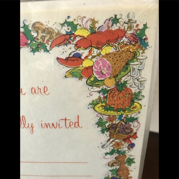 (16) NIP Vintage Lilac Hedges 1950’s-1960’s Holiday Invitation Cards & Envelopes - Picture 4 of 8